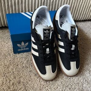 Adidas Black and White Gazelle Sneakers